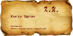 Kuris Ugron névjegykártya